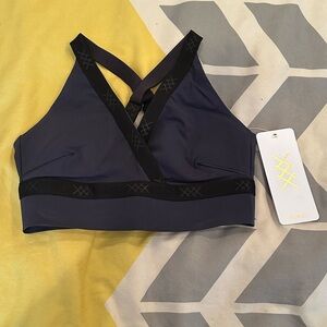 RHONE Navy Blue Crisscross Sports Bra